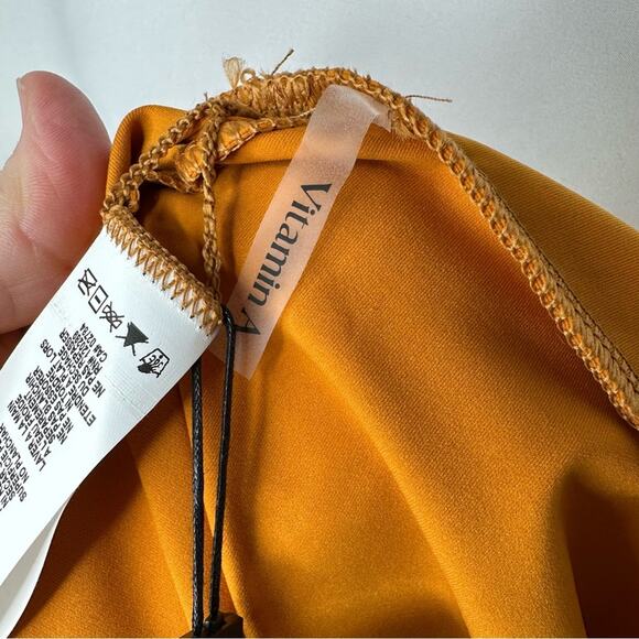 VITAMIN A Nova Biker Shorts Yellow NWT in XL - Picture 2 of 6